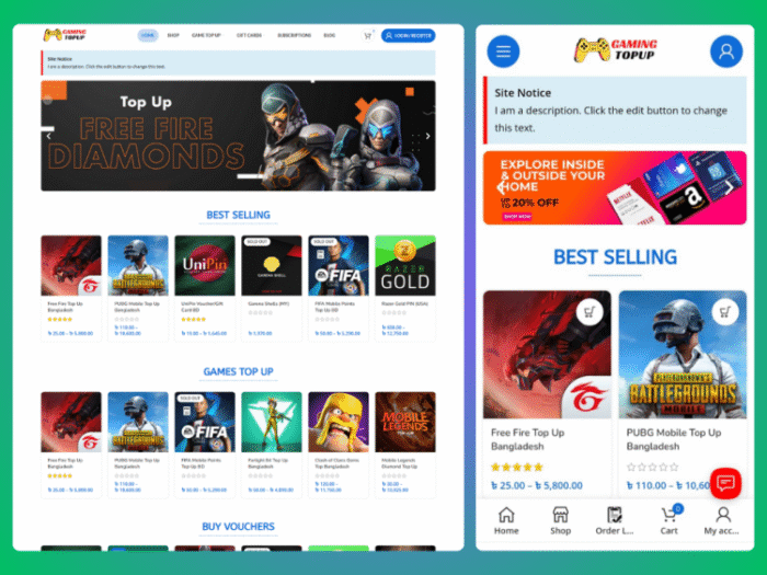 Games TopUp Script